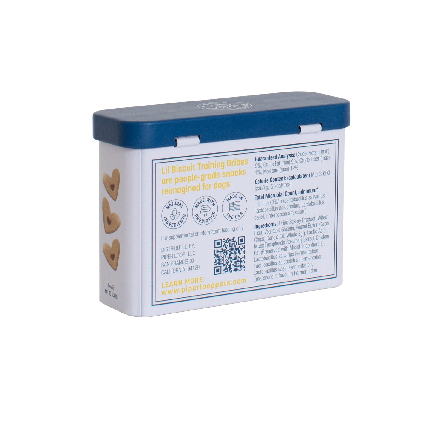 Lil Biscuit Training Tin — Chewy Peanut Butter & Carob