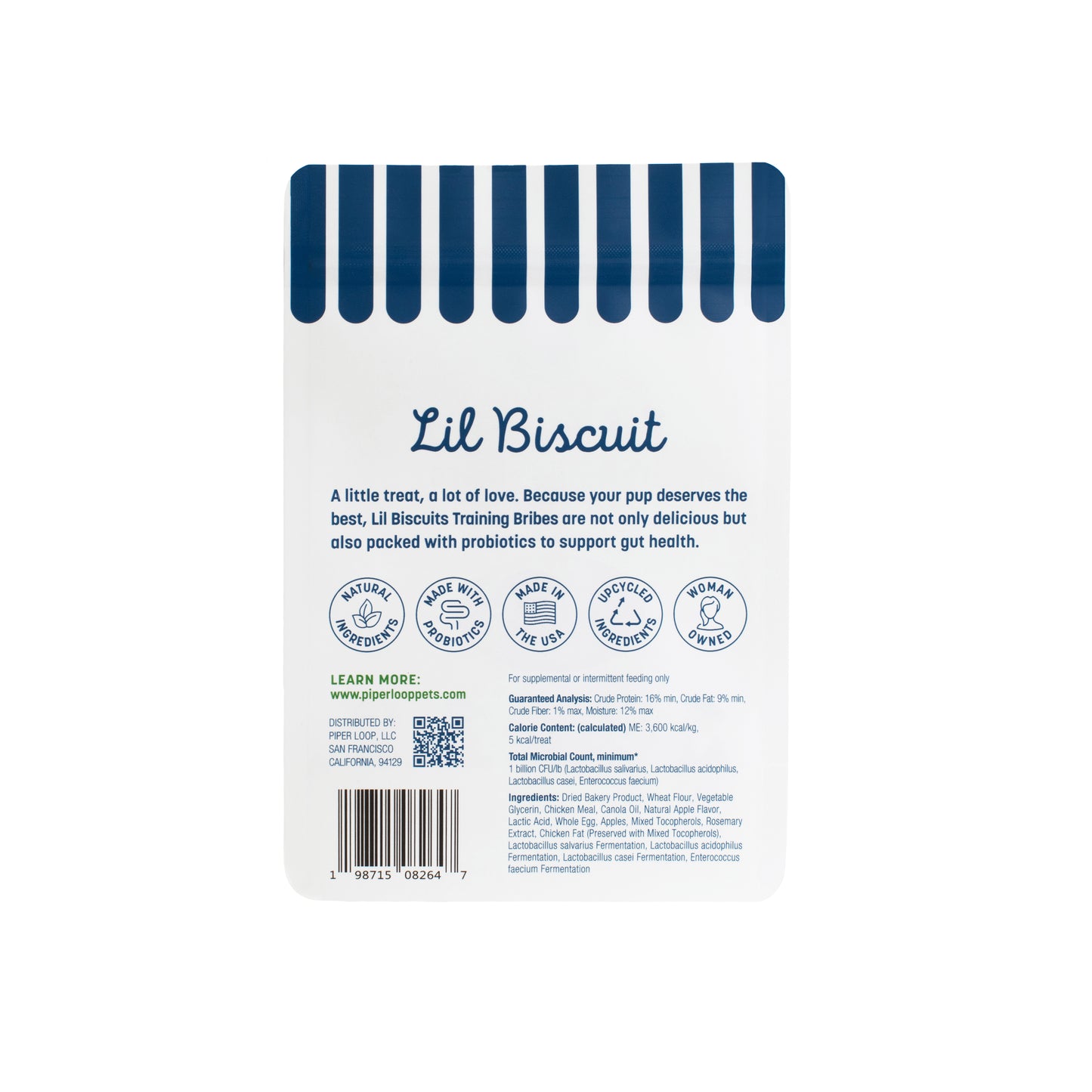 Lil Biscuit Treat Pouch — Chewy Chicken & Apple