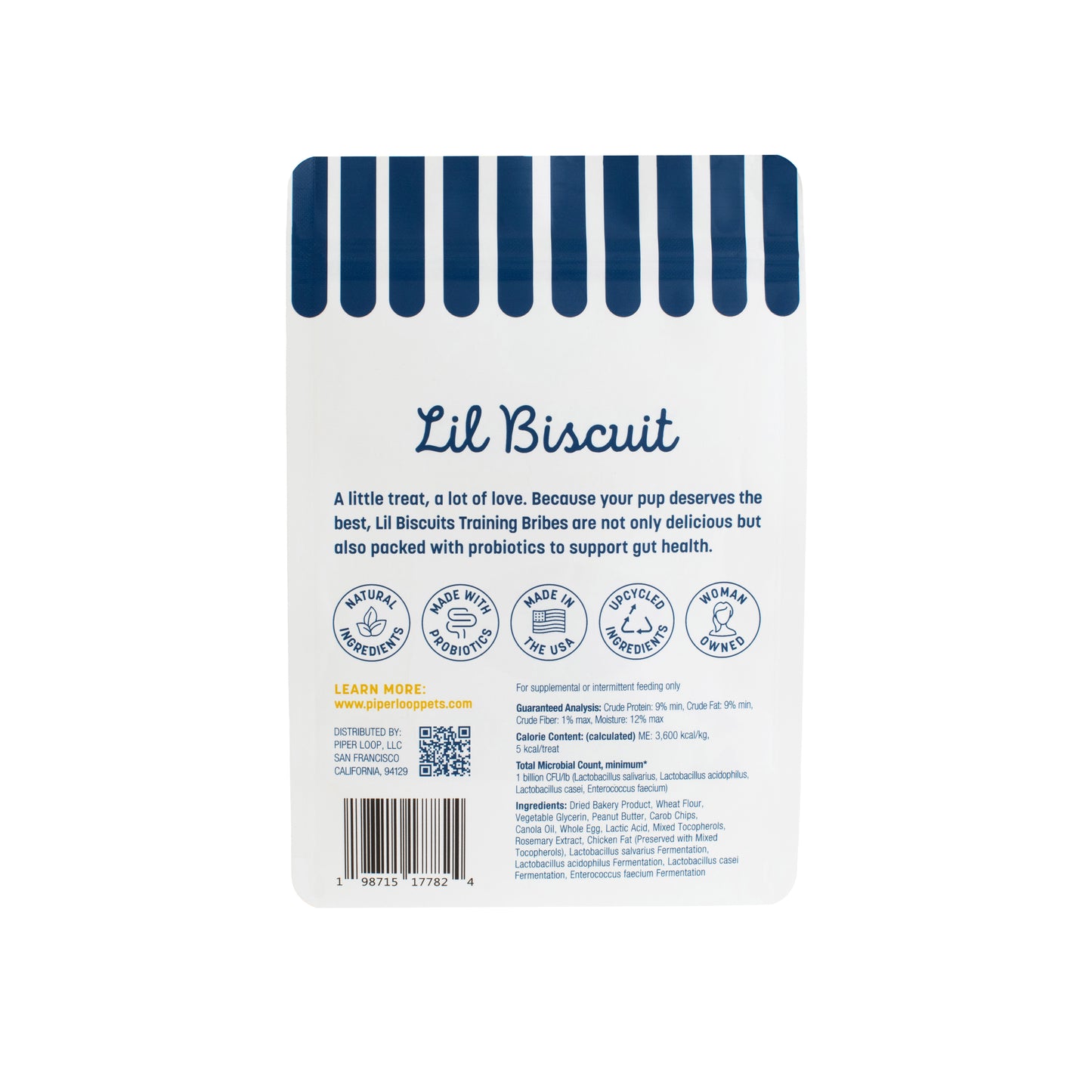 Lil Biscuit Treat Pouch — Chewy Peanut Butter & Carob