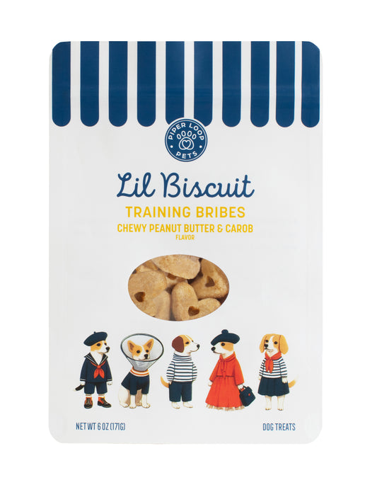 Lil Biscuit Training Bribes - Chewy Peanut Butter & Carob with Probiotics