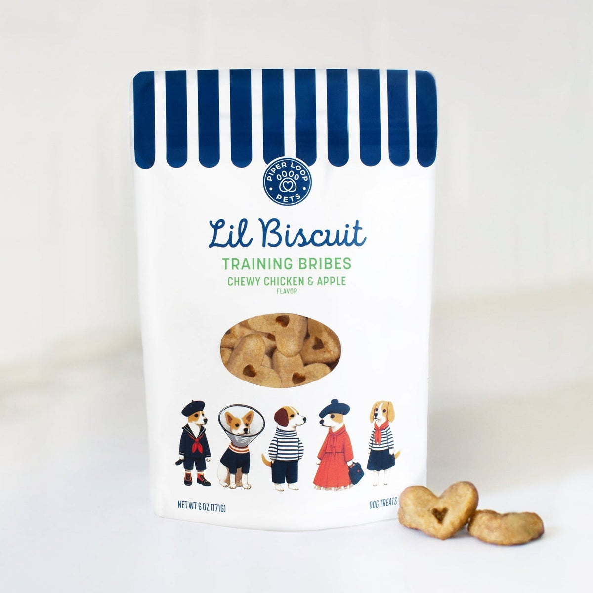 Dog Training Treats Tin + Pouch Set | Chicken & Apple with Probiotics
