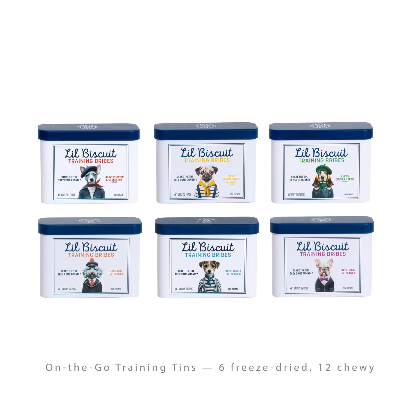 Lil Biscuit Training Tins & Dog Treats Starter Pack