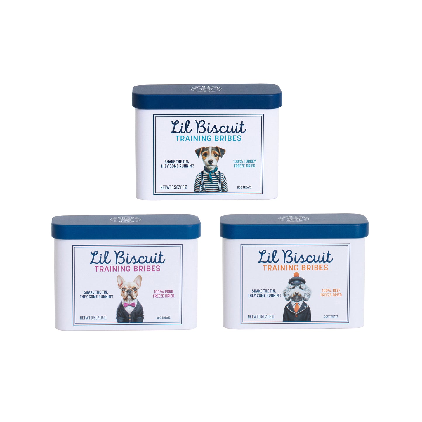 Lil Biscuit Training Tin — Protein Trio